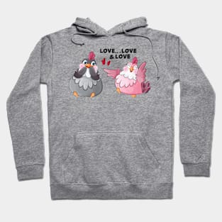 Chicken Couple Love Hoodie